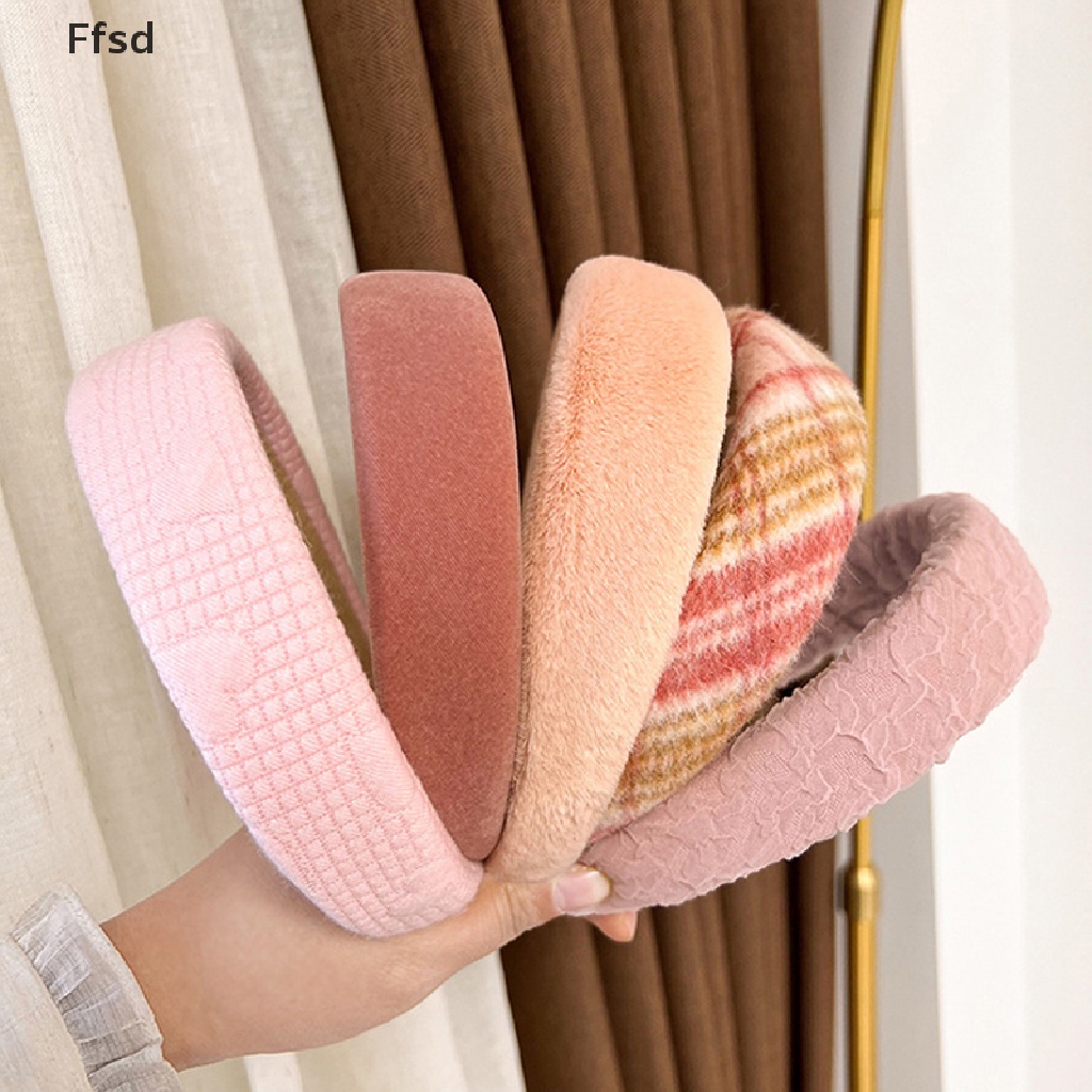 {Ffsd} Băng Đô Bản Rộng Màu Trơn Nhẹ Nhàng Thời Trang Cho Nữ * Bán Chạy