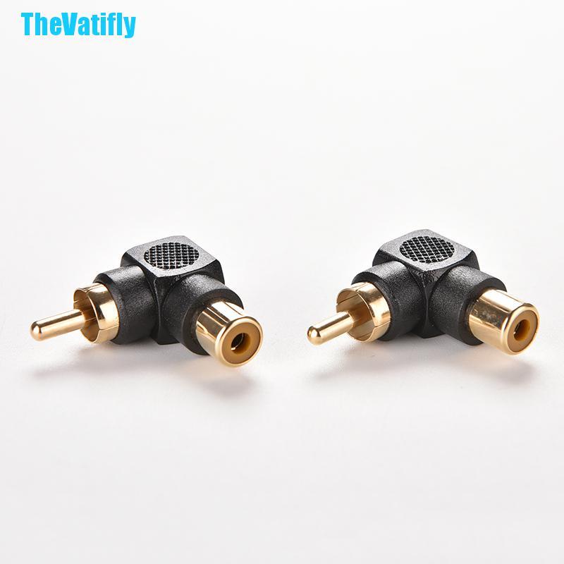 Set 2 Đầu Nối Chuyển Đổi Âm Thanh Từ Rca Male Sang Female M / F Av 90 Right