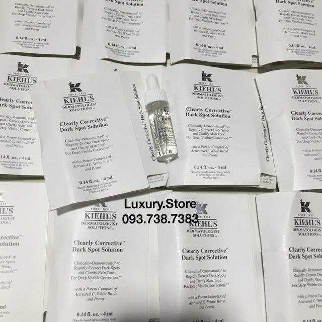 Tinh chất giúp trắng da, mờ thâm nám Kiehl's Dark Spot Solution minisize 4ml