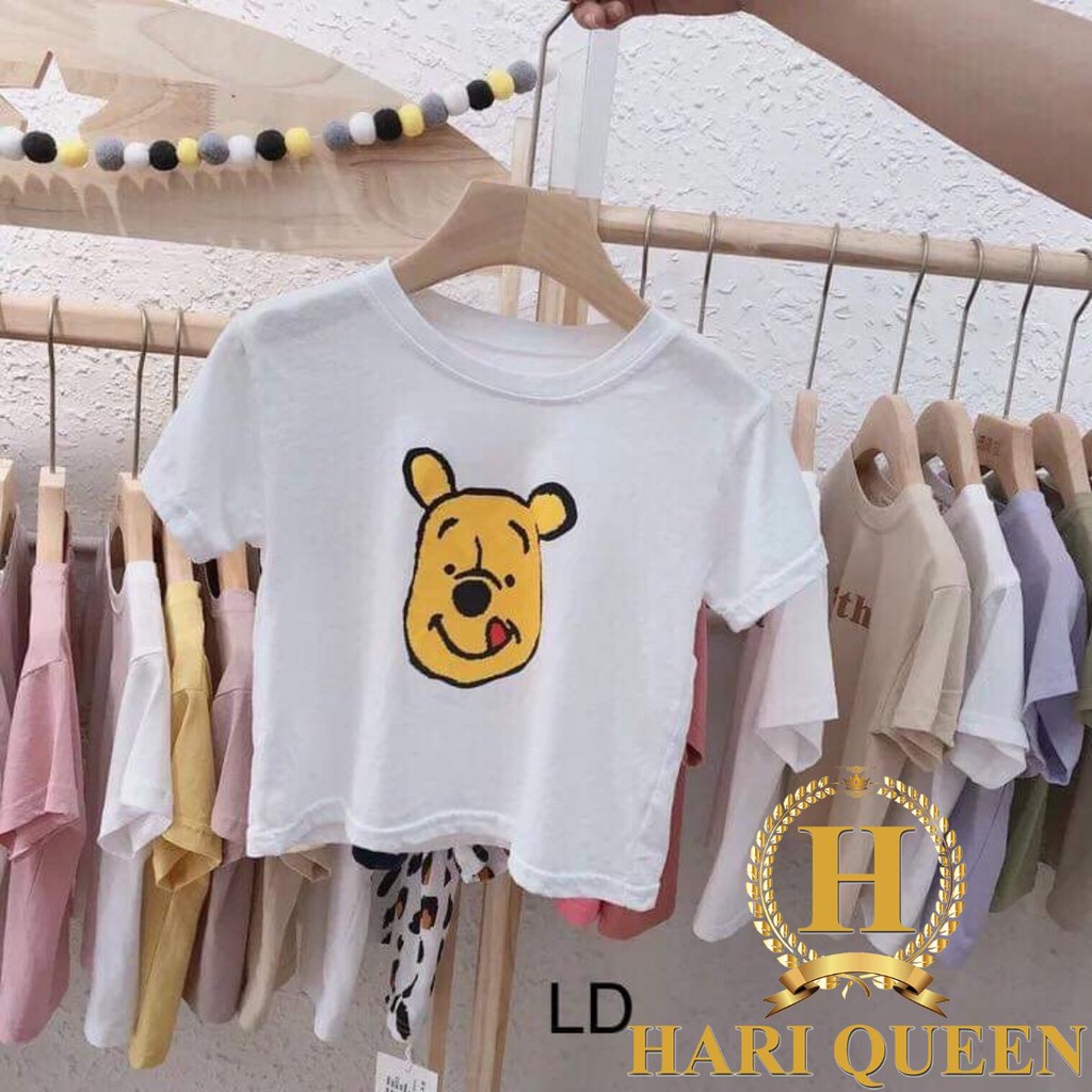Áo croptop mặt gấu Pool LDU0519