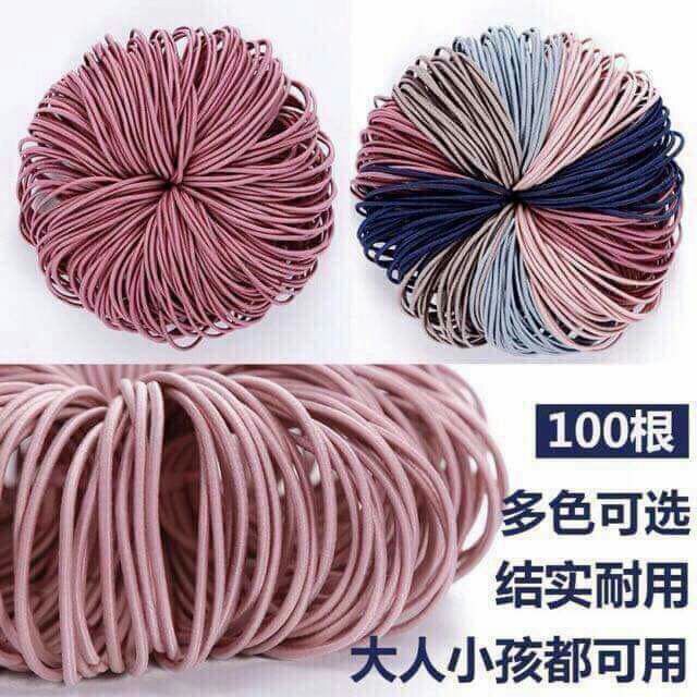 Set chun buộc tóc 100 cái