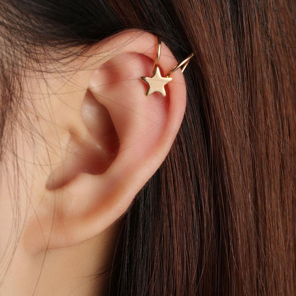 1 Cặp Khuyên Kẹp Vành Tai Không Cần Xỏ Lỗ Ket1 Thời Trang Cá Tính Cho Nữ