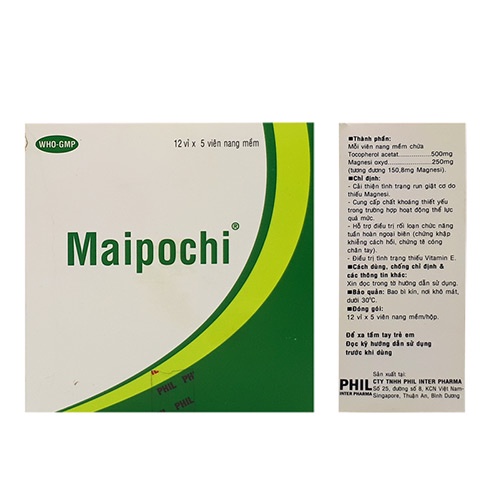 MAIPOCHI – Bổ Sung Vitamin E, Magnesi giảm tê bì chân tay hiệu quả