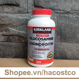 Thực Phẩm Chức Năng Kirkland Glucosamine 1500mg & Chondroitin 1200mg 220 Viên
