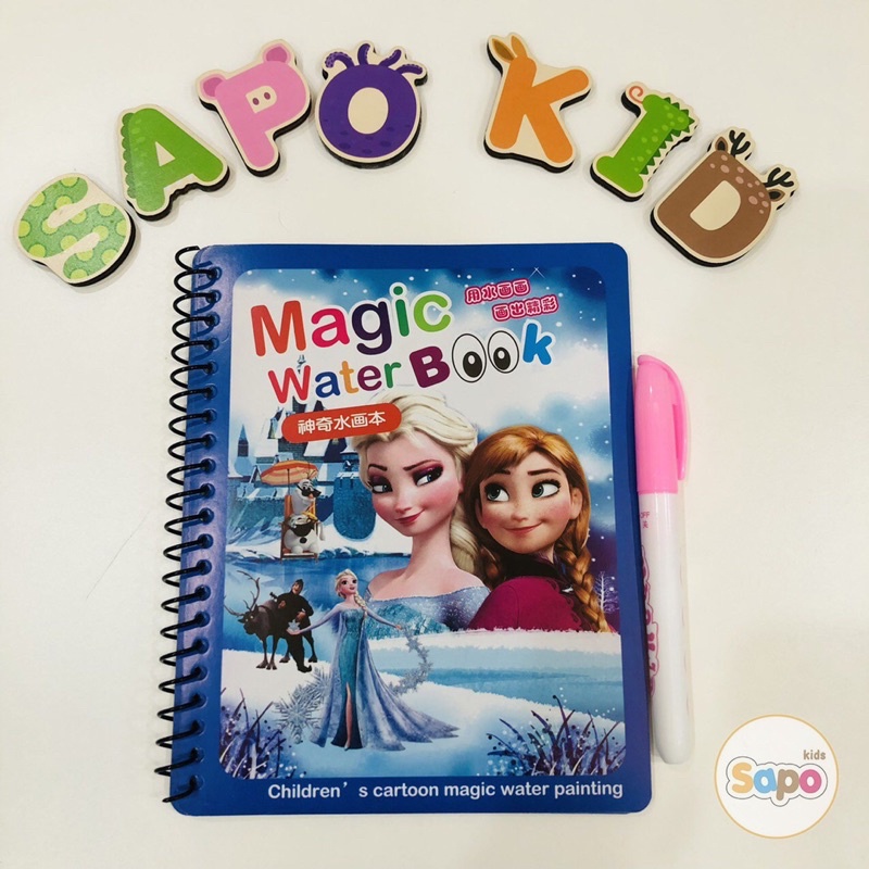 Tranh tô màu nước ma thuật,magic water book,đồ chơi giáo dục phát triển trí tuệ cho bé SAPO KIDS
