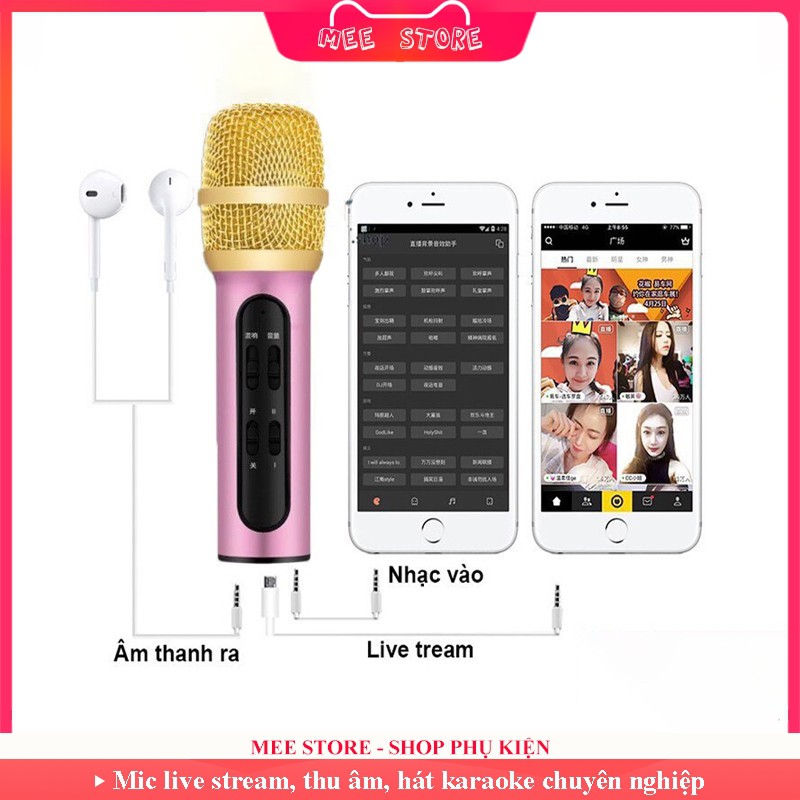 Micro Live Stream C11, Thu Âm, Hát Karaoke Chuyên Nghiệp Bản Cao Cấp, Tặng Kèm Tai Nghe - Mee Store 247