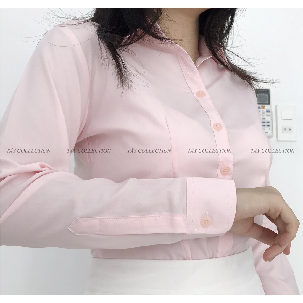 Sơ mi công sở nữ Tây Collection form cũ các màu trắng,xanh, hồng ,vàng