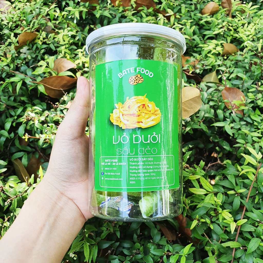 Vỏ Bưởi Thái Sấy Dẻo, Tốt Cho Sức Khoẻ, Hũ 300g