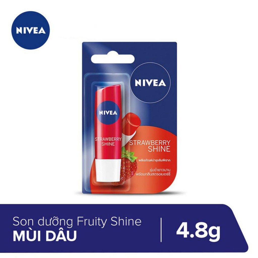 Son Dưỡng Mùi Dâu Nivea Fruity Shine Strawberry 4.8g (Thái Lan)