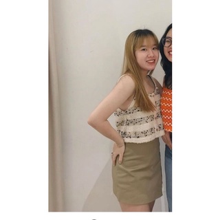 LIBE ÁO KNITTED CAMISOLR WITH BUTTONS