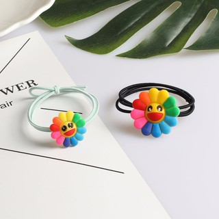 Set 100 Dây Thun Cột Tóc Hoa Mặt Trời Đẹp Dễ Thương (Giá Sỉ Siêu Rẻ)