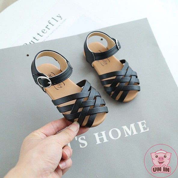 Dép cho bé gái - Giày sandal quai đan chéo chắc chắn da PU siêu mềm hàng chính hãng MG Baby cho bé V285