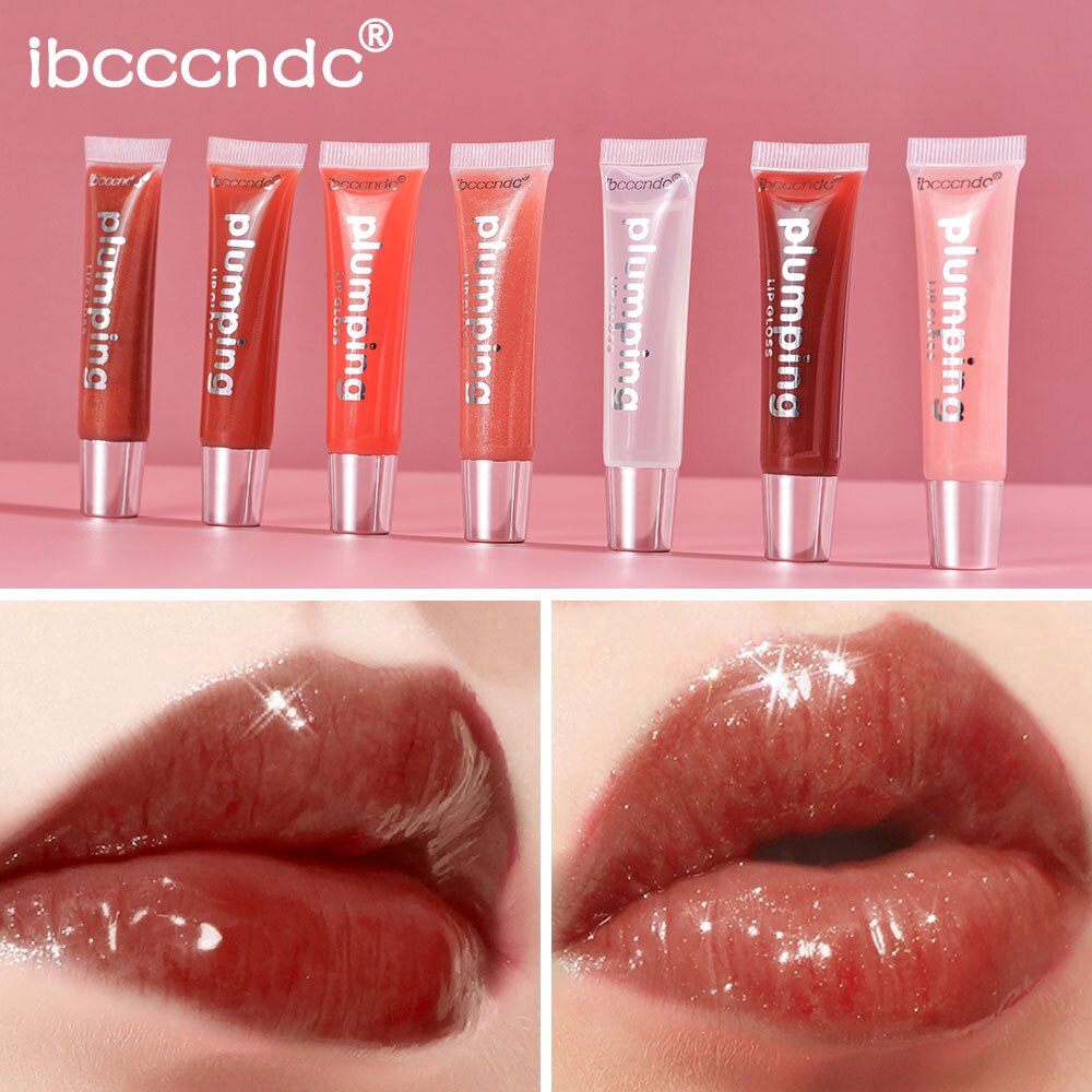 Moisturizing  Lip Plumper Gloss Plumping Lip Gloss Glitter Nutritious Liquid Lipstick Cherry Mineral Oil Clear Lipgloss | BigBuy360 - bigbuy360.vn