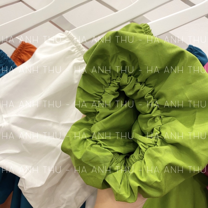 Váy Tay Bồng Trễ Vai Tay Bồng Thiết Kế