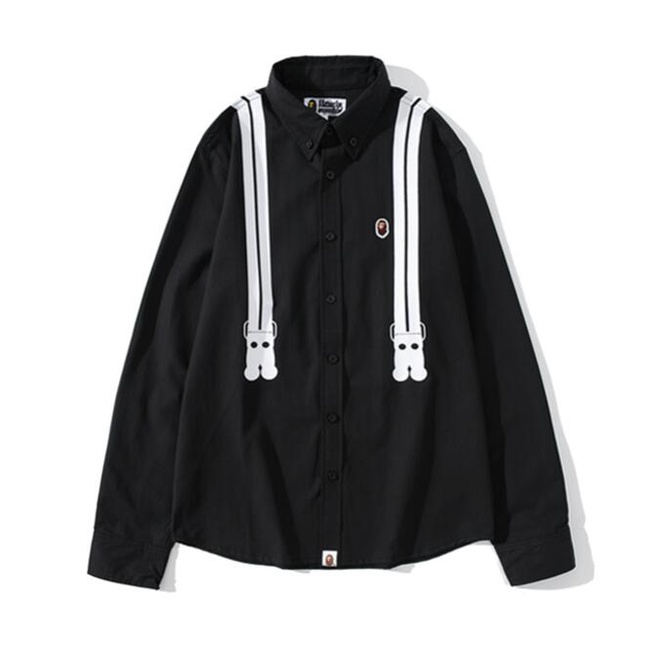Áo sơ mi Bape tay dài in hình thời trang