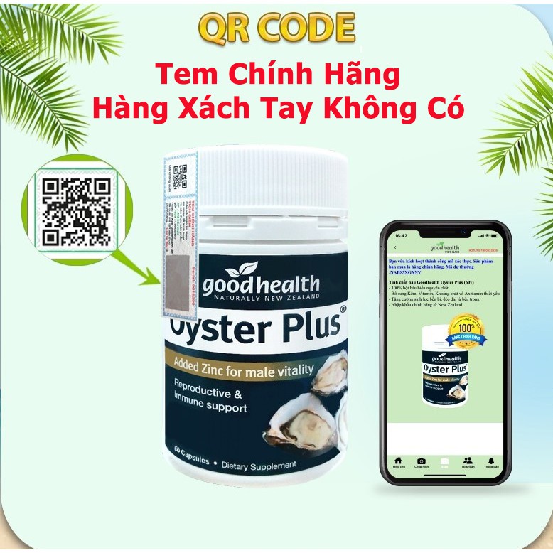 [Tem Chính Hãng] Tinh Hàu Biển Good Health Oyster Plus [New Zealand]