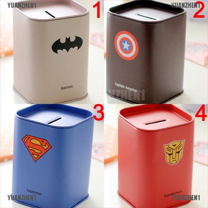 [YUANZHEN1] Hộp Đựng Tiền Tiết Kiệm Hình Batman Superman Siêu Nhân Cho Bé Làm Quà Sinh Nhật