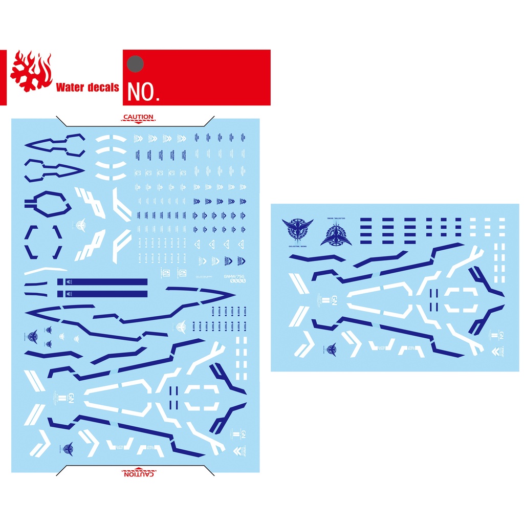Decal nước cho mô hình lắp ráp 1/100 MJH 7S/G Gundam