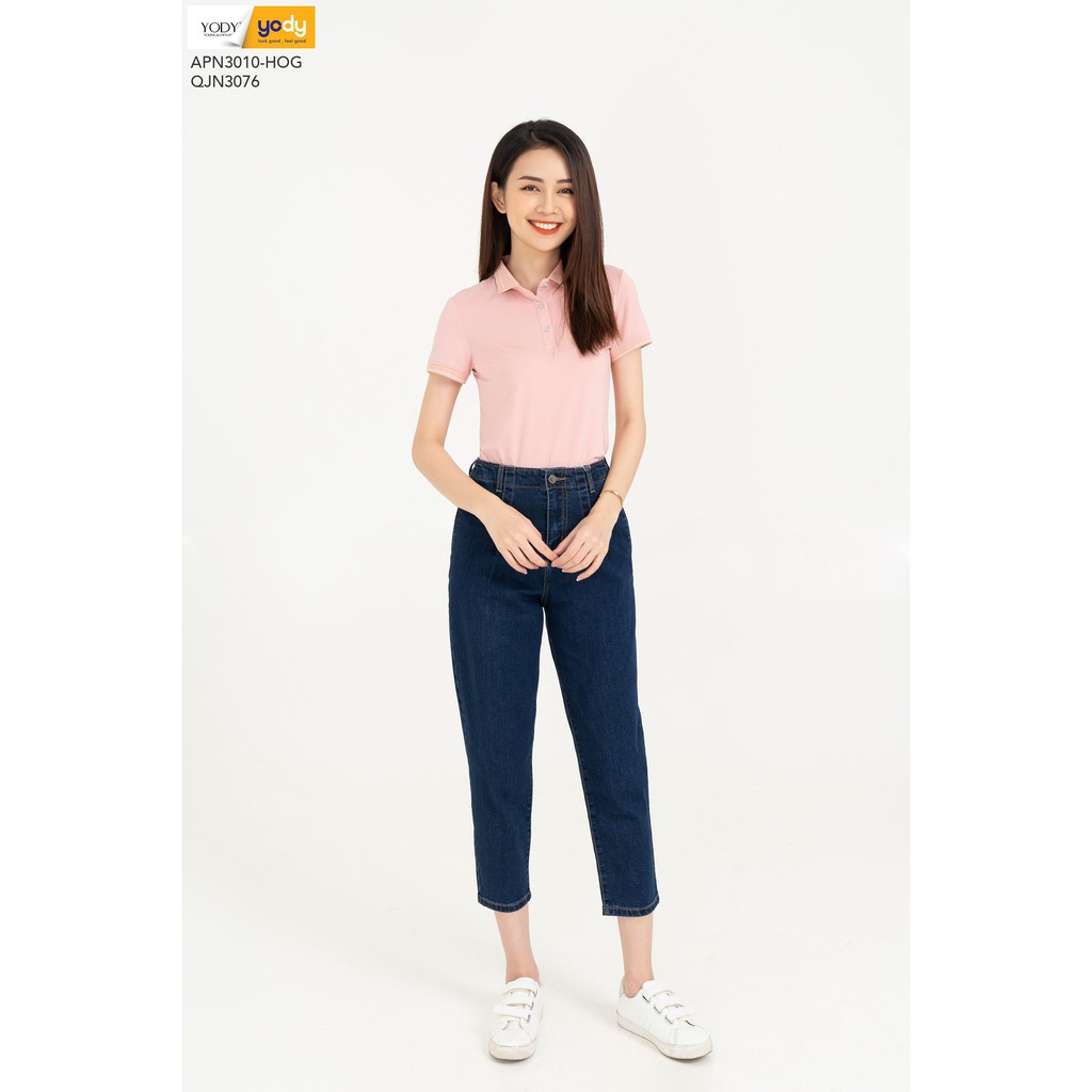 Áo Polo Nữ Pima YODY Áo Thun Cotton Co Giãn, Thấm Hút Mồ Hôi, Thời Trang Công Sở - Mã: APN3010