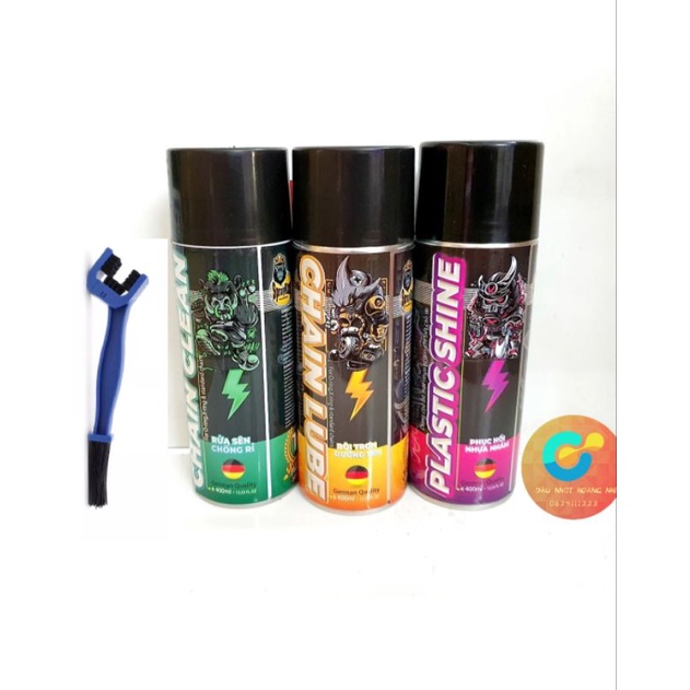 2022 Chai xịt vệ sinh sên ,xích,bảo dưỡng ,bôi trơn sên SPRAYKING