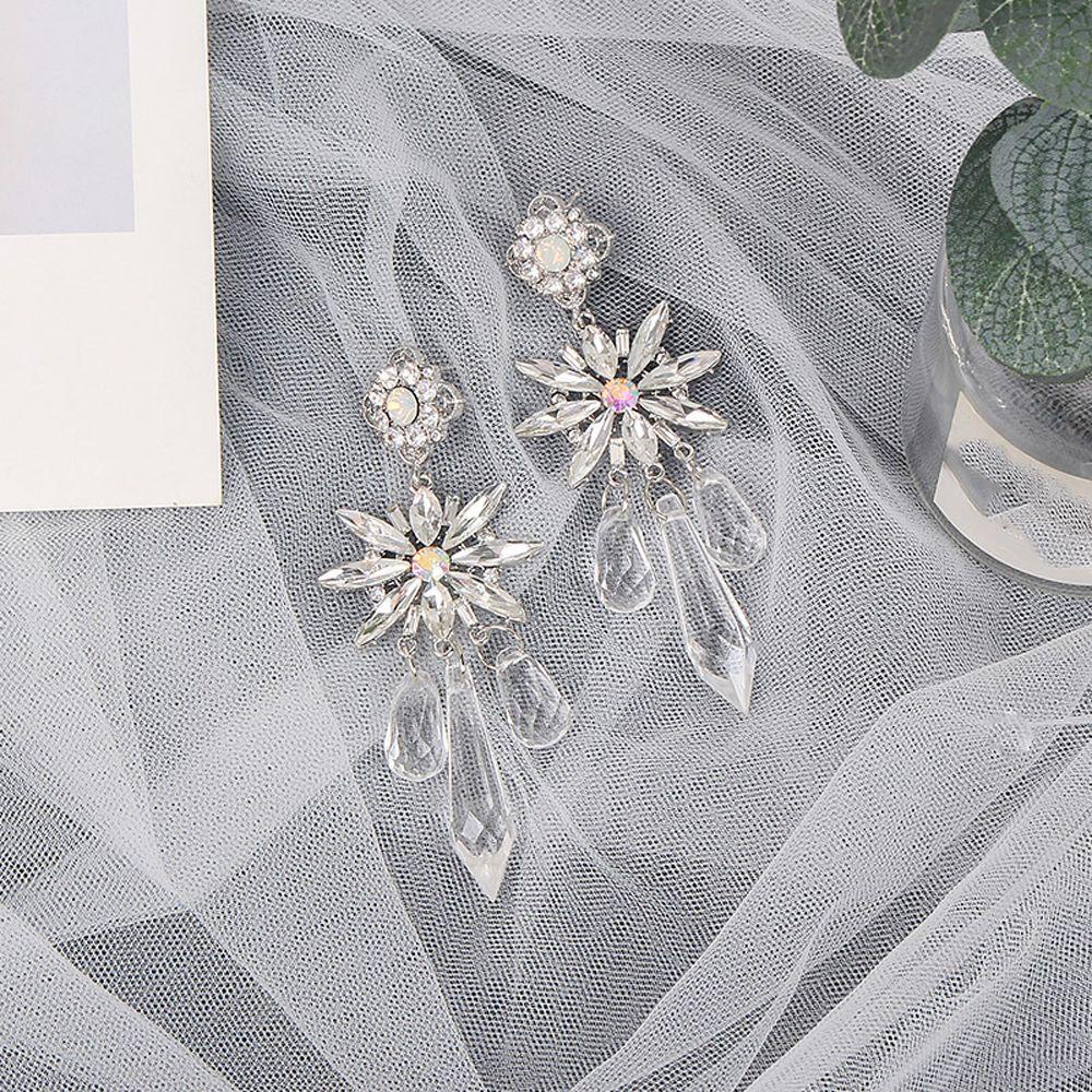 Bông Tai Tua Rua Hình Hoa Tuyết Thời Trang Phong Cách Hàn Quốc VANES1