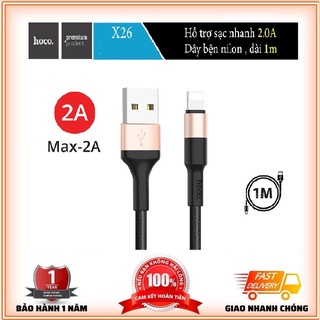 Dây Sạc IP💎Chống Đứt + Truyền Dữ Liệu💎Cáp Sạc Hoco X26-BH 12 Tháng