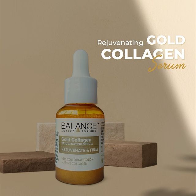 Combo Serum + Kem Mắt Trẻ Hóa Da Balance Active Formula Gold Collagen Rejuvenating 30ml + 15ml - Khongcoson