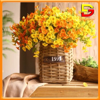 Cành hoa cúc hoạ mi 15 bông dài 62cm tuyệt đẹp- hoa giả cao cấp trang trí decor nhà cửa MS001