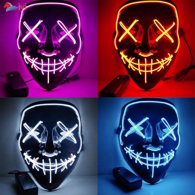 Mặt Nạ Đèn Led Hoá Trang Halloween Nhiều Màu Sắc