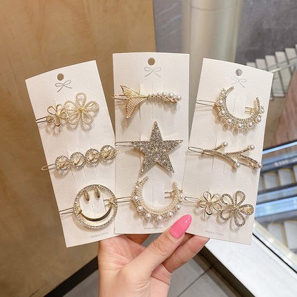 Kẹp Tóc Đính Ngọc Trai Phong Cách Hàn Quốc