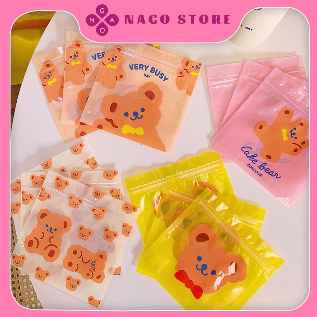 Túi zip đựng bánh quy, kẹo chống nước dễ thương Nago Store