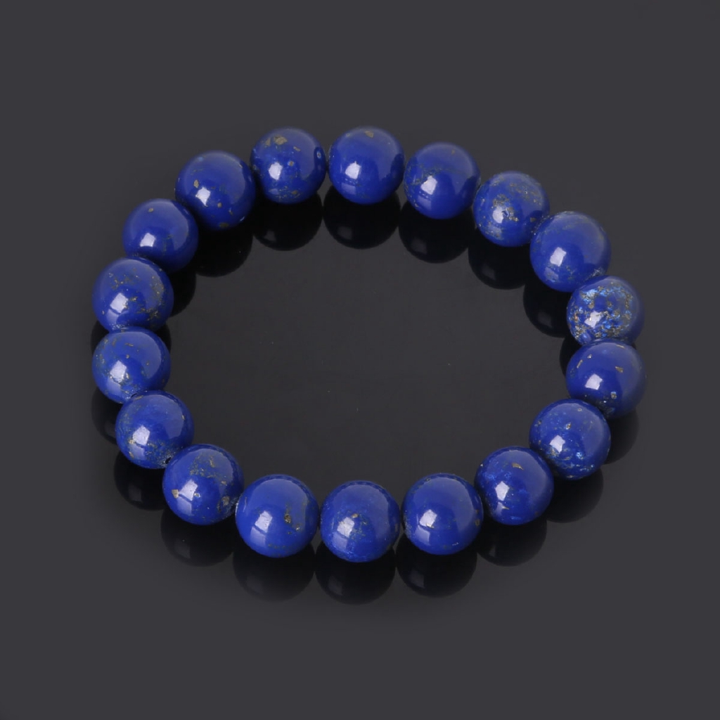 Vòng tay chuỗi hạt đá lapis lazuli tự nhiên may mắn thời trang cho nam nữ