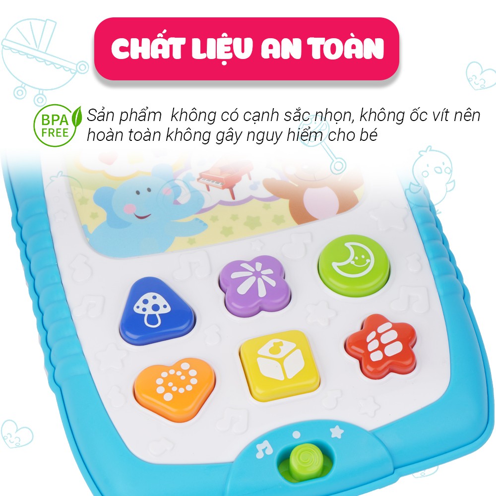 Set 3 món đồ chơi công nghệ điện thoại, Ipad kèm chìa khóa gặm nướu Winfun 3024/3025