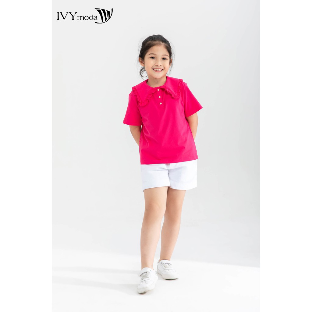 Quần sooc vải linen bé gái IVY moda MS 20G1251