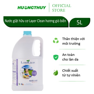 Nước giặt đồ hữu cơ layer clean 100% thành phần thiên nhiên thơm lâu hương gió biển 5l ng01
