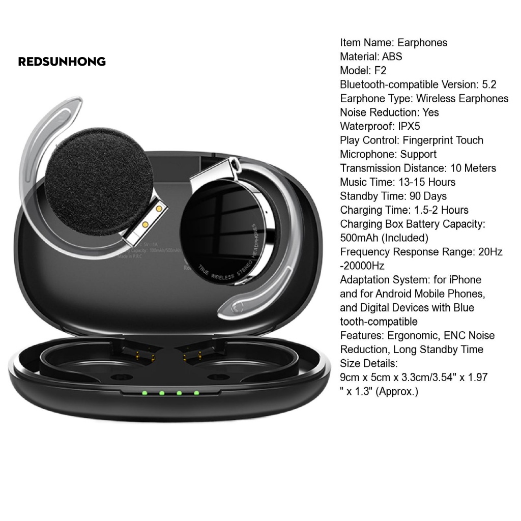 [RSH.z] Tai Nghe Bluetooth Âm Thanh Nổi Bass Giảm Tiếng Ồn ENC