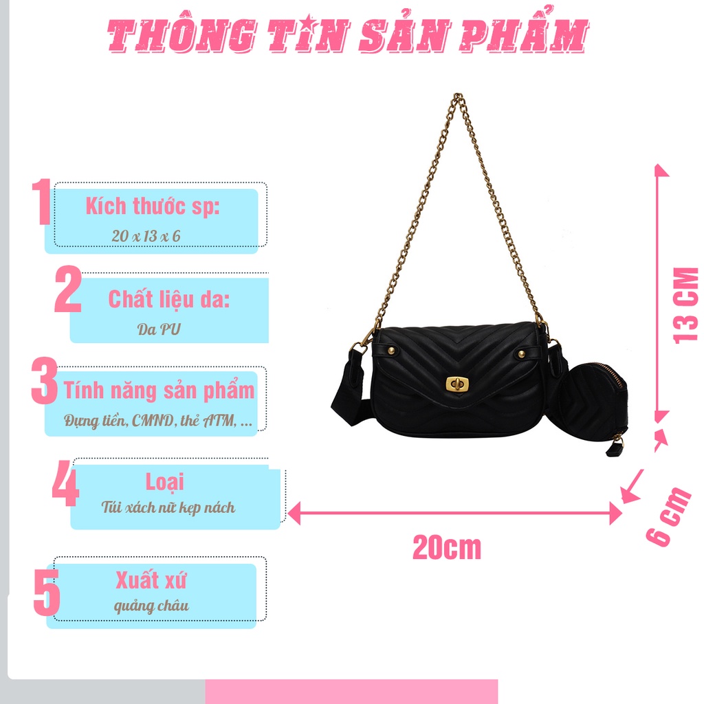 Túi xách nữ kẹp nách đẹp cao cấp giá rẻ đi chơi dự tiệc thời trang cá tính HÀN QUỐC 4129