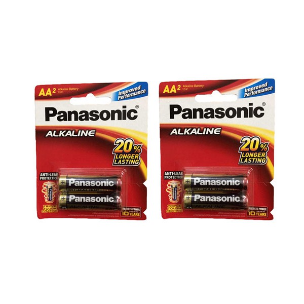 Pin AA Panasonic alkaline Combo 2 vỉ