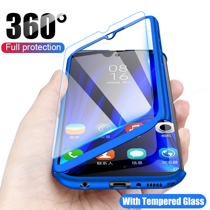 Ốp điện thoại bảo vệ 360 độ cho Samsung Galaxy A11 A21S S10 S9 S8 Plus S7 Edge Note 9 8