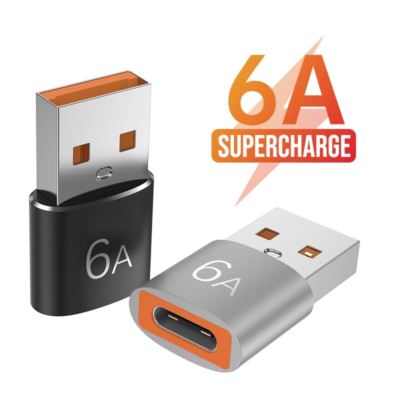 Đầu Chuyển Đổi 6A OTG USB Type C Cái Sang USB A Male Cho Android USB