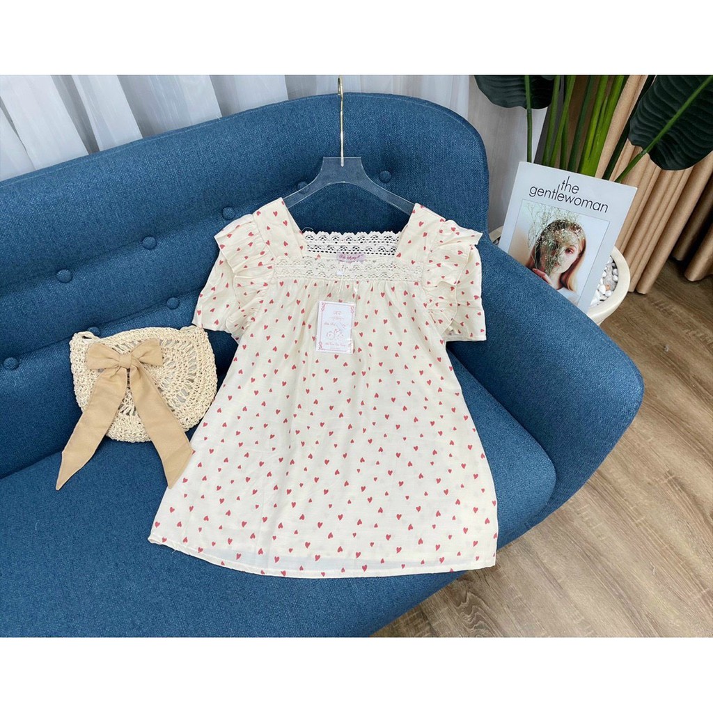 áo bầu hoa nhí kiểu dáng vintage nữ tính- fresz 45-70kg