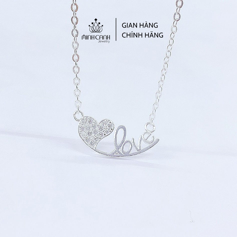 Dây Chuyền Bạc Chữ Love Trái Tim - Minh Canh Jewelry