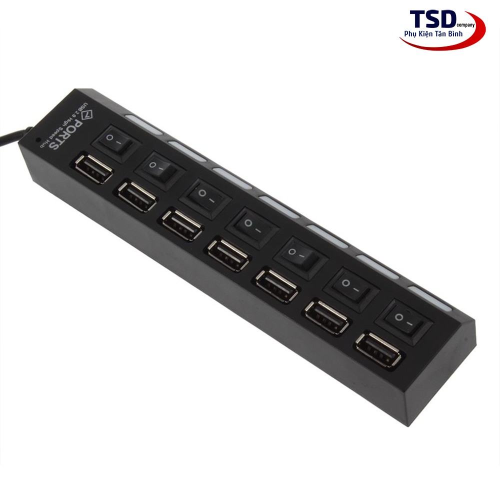 Hub USB 7 Port Có Công Tắc Tắt / Mở