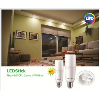 Bóng led philips stick e27, kích thước nhỏ gọn, thay thế cho bóng compact - [hàng chính hãng]