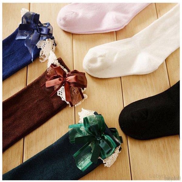 Vớ Cao Tới Gối Đính Nơ Dễ Thương Cho Bé Gái