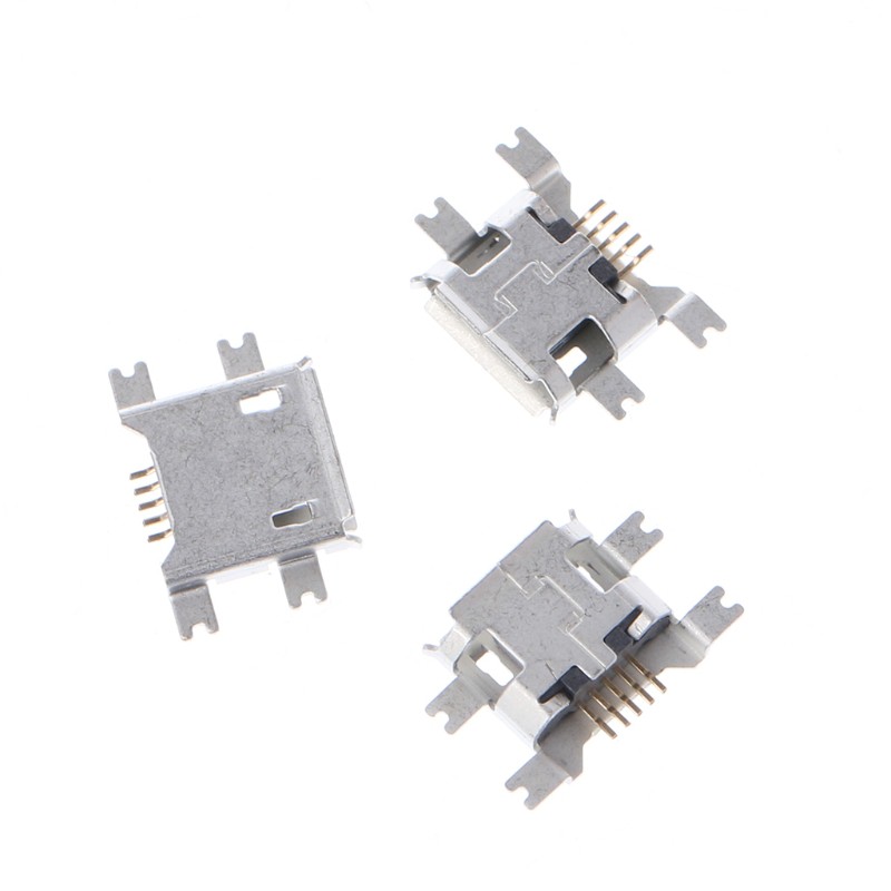 Set 10 Ổ Cắm Micro Usb Loại B 5 Pin Cho Điện Thoại / Máy Tính Bảng