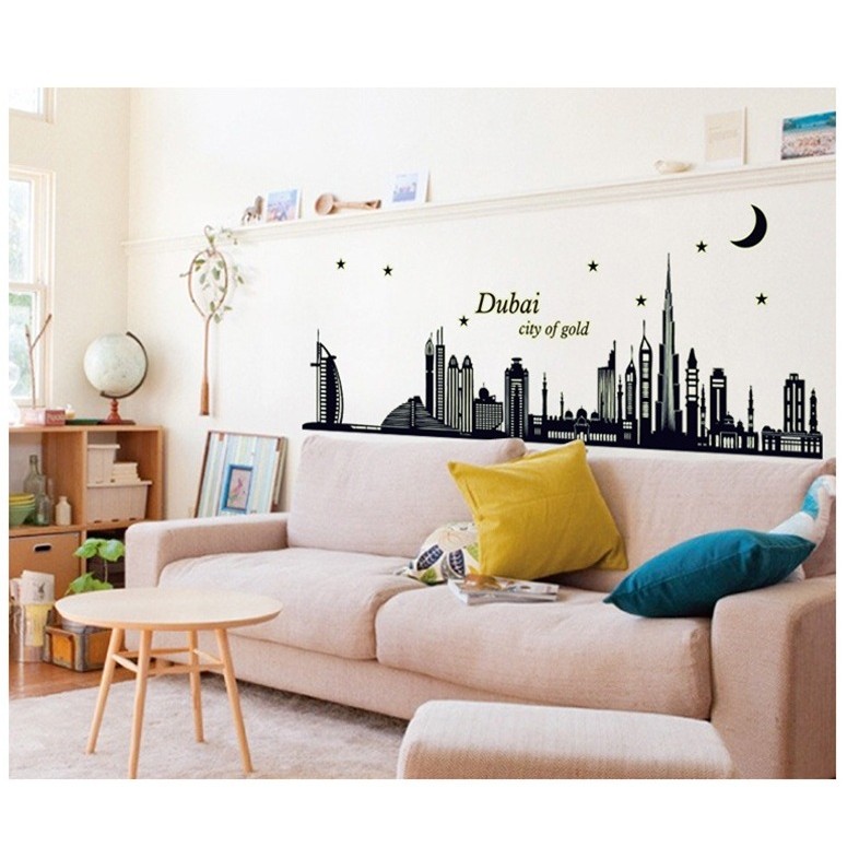 Decal dán tường Dạ quang ⚡ FREESHIP ⚡ Dubai dán trang trí phòng ngủ, phòng khách tại HCM