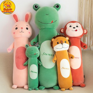 Gấu Bông Gối Ôm Hình Thú Vải Mềm Mịn Co Dãn 4 Chiều Quà Tặng Ý Nghĩa Gấu Bông City