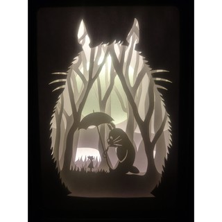 Đèn trang trí 3D - Fan box - Totoro