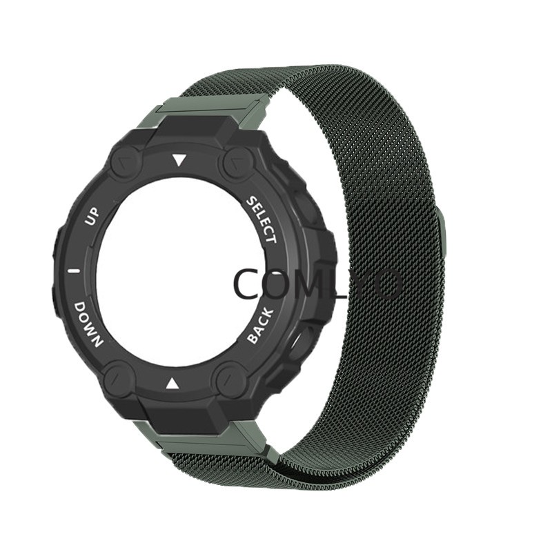 XIAOMI Dây Đeo Inox 2 Trong 1 Cho Đồng Hồ Thông Minh Huami Amazfit T-rex Ốp